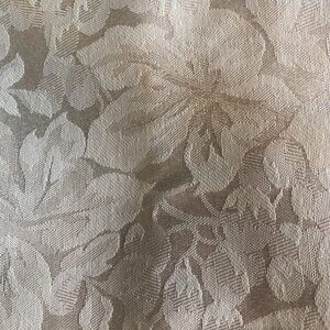 Bardwil Linens Fabric Table Linen with an Ivory Leaf design